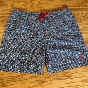 U.S. Polo Assn. Red and Blue Board Shorts Swim